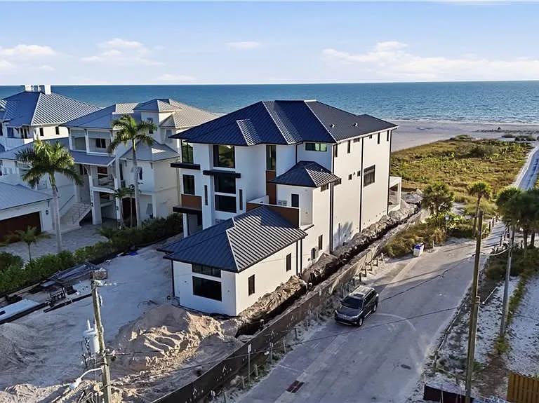 Beachfront metal roof